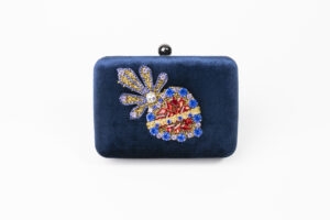 Borsa pochette clutch blu