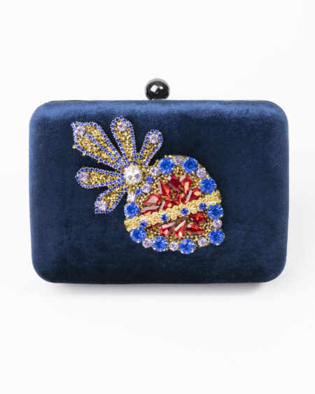 Borsa pochette clutch blu