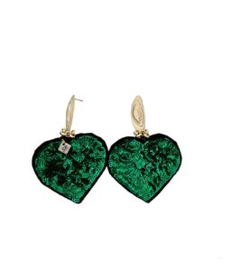 Orecchini green heart