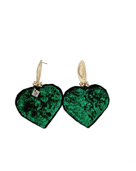 Orecchini green heart