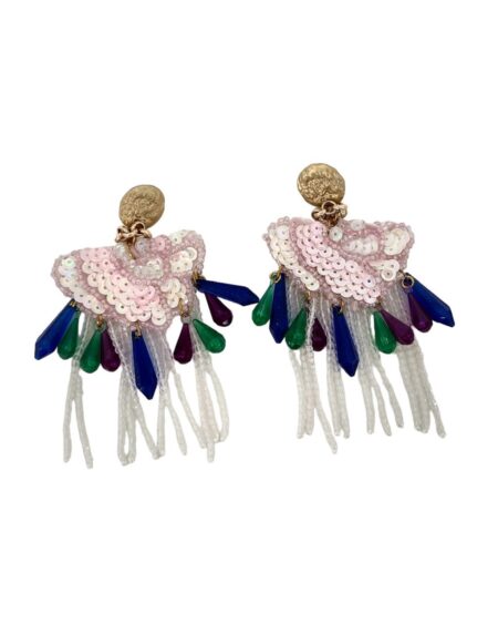 Orecchini pink paillettes