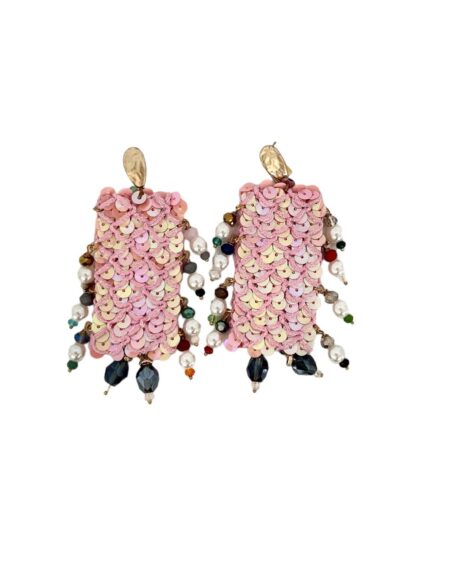 Orecchini rettangolari paillettes