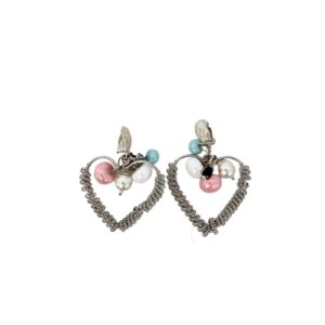 Orecchini cuore con charmes