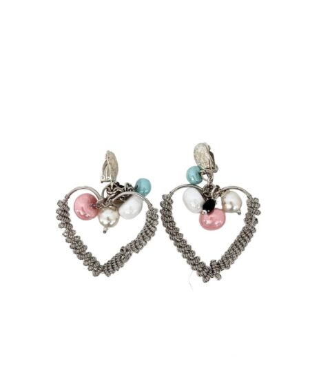 Orecchini cuore con charmes