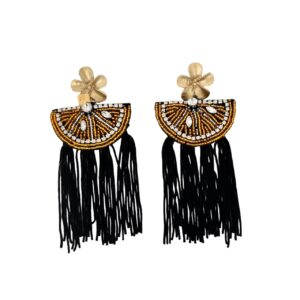 Orecchini arancia e nappe