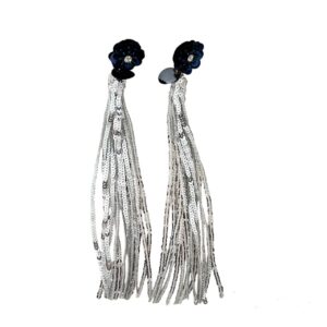 Orecchino fiore con paillettes