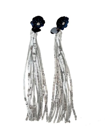 Orecchino fiore con paillettes