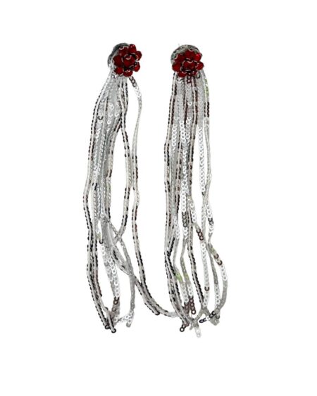 Orecchino fiore con paillettes