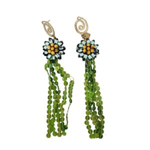 Orecchino fiore con paillettes