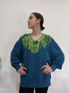 Maglione ottanio