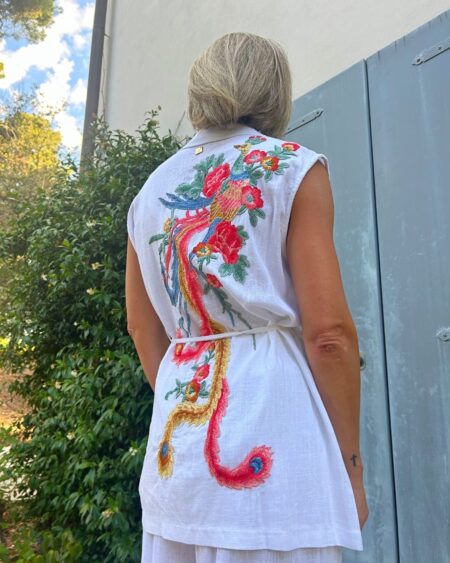 Giacca gilet in lino