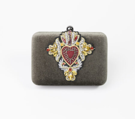 Borsa pochette clutch verde militare