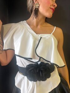 Cintura black Flowers