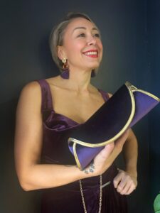 Rollbag velluto viola