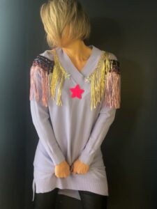 Maglione fucsia stars