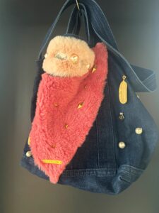 Borsa Crazy Fur blu