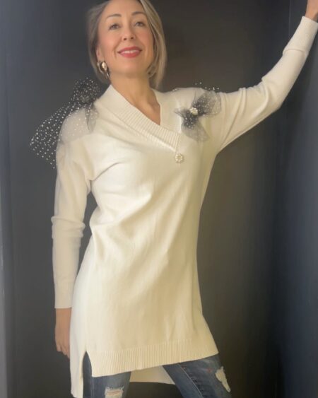 Maglione White pois