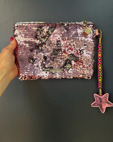 Borsa pochette paillettes Hawaii