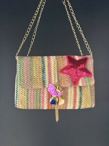 Borsa pochette rainbow star