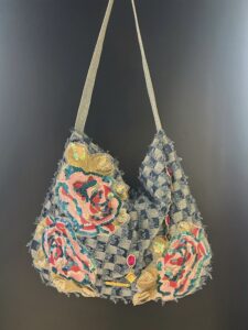 Borsa sacca hippy flowers