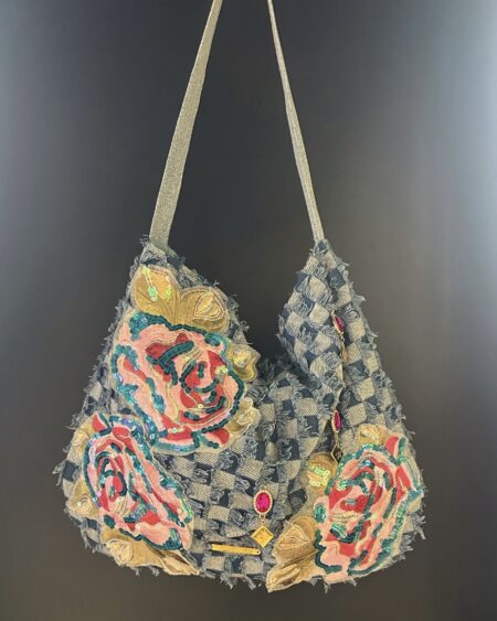 Borsa sacca hippy flowers