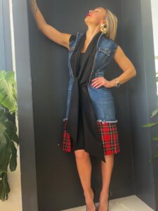 Smanicato jeans con kilt