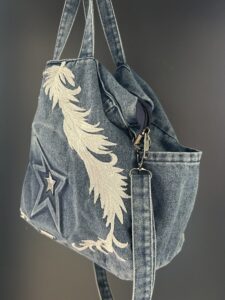 borsa jeans blu star