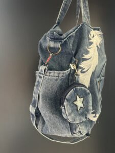 borsa jeans blu star