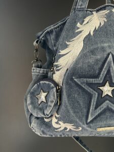 borsa jeans blu star