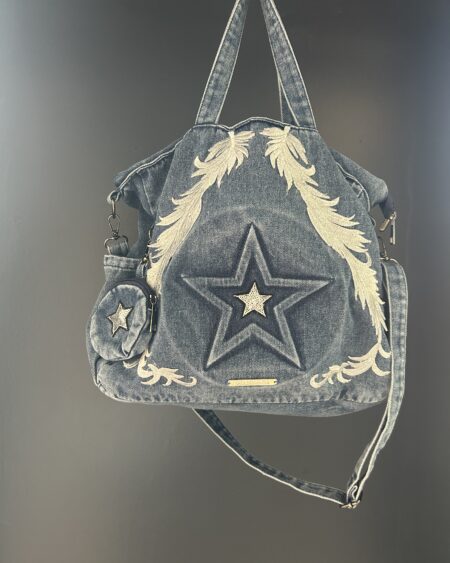 Borsa jeans blu star
