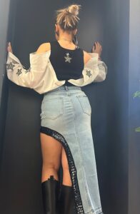 Gonna jeans asimmetrica (3)