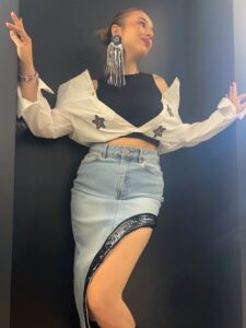 Gonna jeans asimmetrica (3)