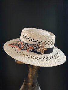 Cappello rafia bianco