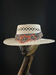 Cappello bianco Rafia