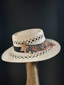 Cappello rafia bianco