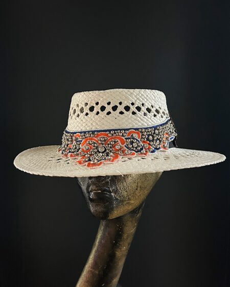 Cappello bianco Rafia