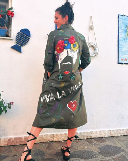 Camicione verde cotone Frida