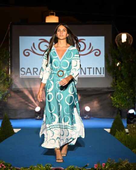 Vestito blue Circles
