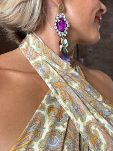 Orecchini Purple e Swarovski