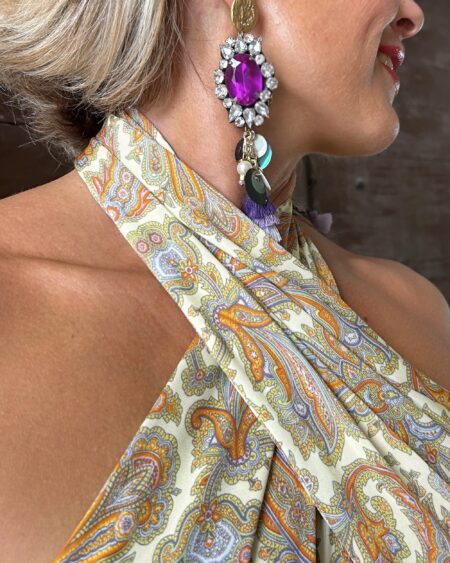 Orecchini Purple e Swarovski