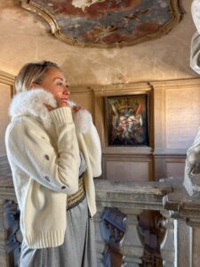 Giubottino-Maglione con pellicciotto eco