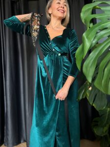 abito smeraldo scollatura