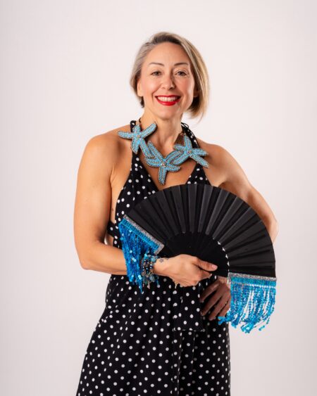 Ventaglio elegante nero