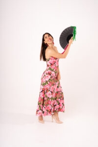 Abito lungo floreale Peonia