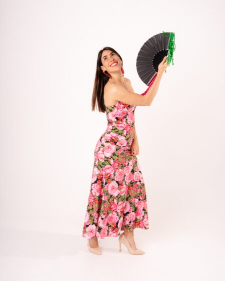 Abito lungo floreale Peonia