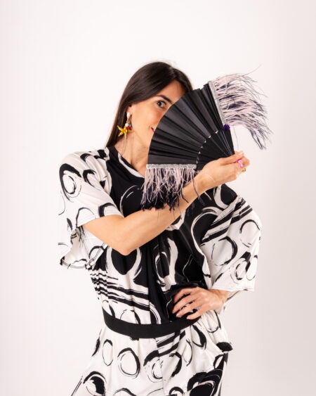 Ventaglio elegante nero