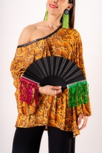 ventaglio verde fucsia