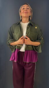 Giacca Camicia Oversize Army Style