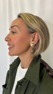 Orecchini a Clip Vintage Gold con Scarabeo Portafortuna e Cristallo Goccia Amber