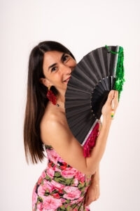 ventaglio verde fucsia